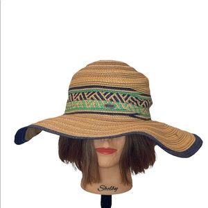 Pistil Womens Packable Uptown Full Brimmed Sun Hat Natural Woven One Size